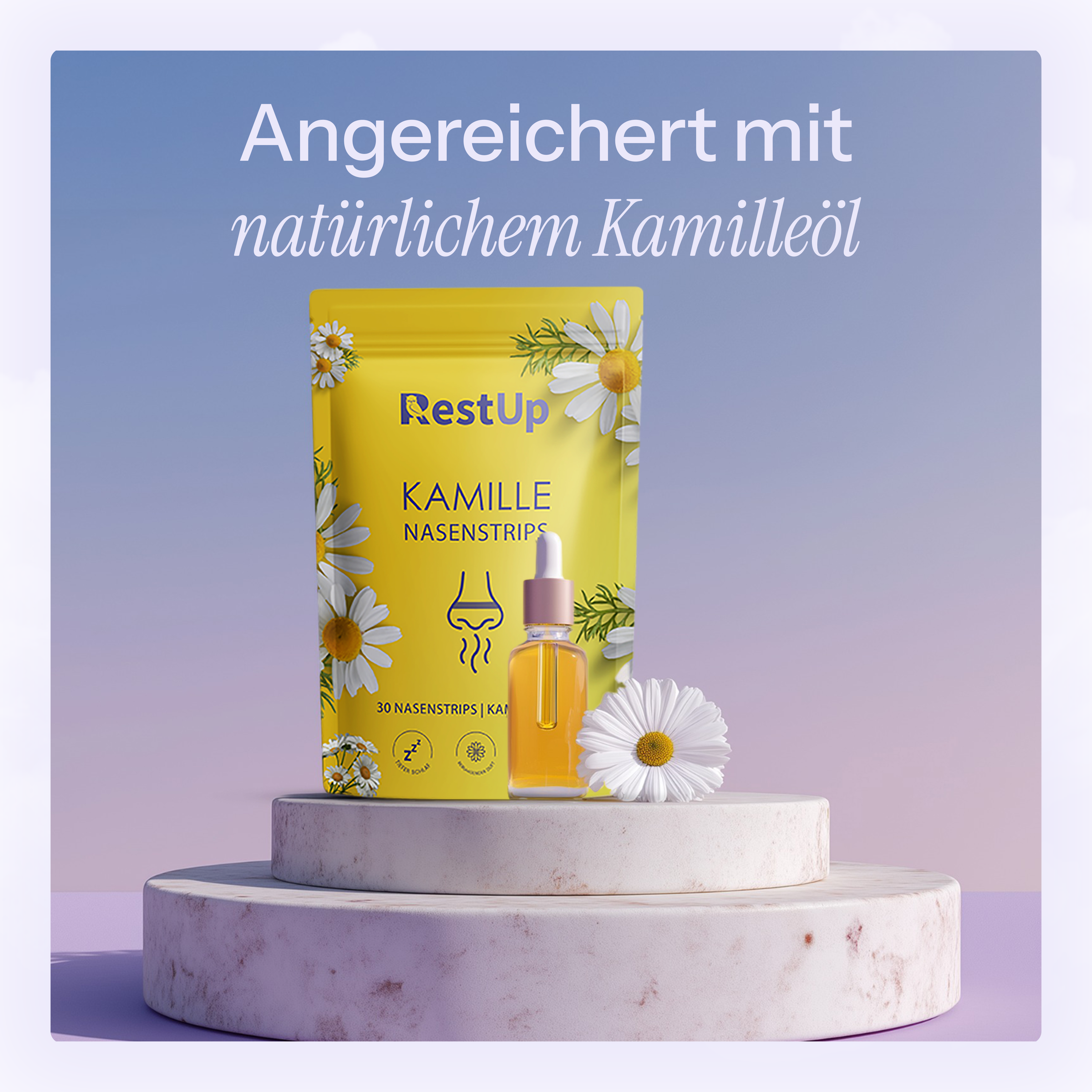 Kamille-Nasenstrips | Endlich durchschlafen - Natürlich und ohne Medikamente