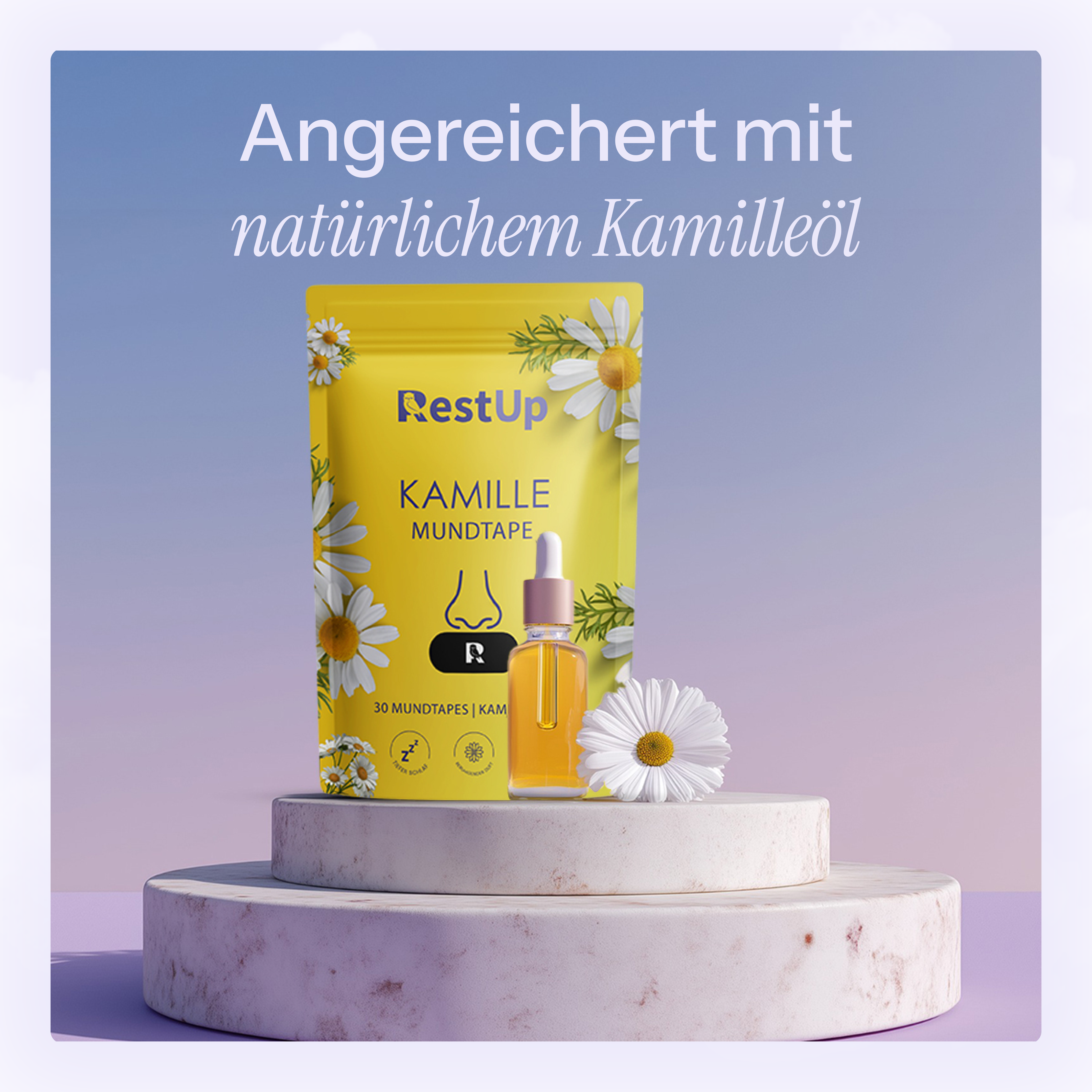 Kamille-Mundtape | Endlich durchschlafen - Natürlich und ohne Medikamente