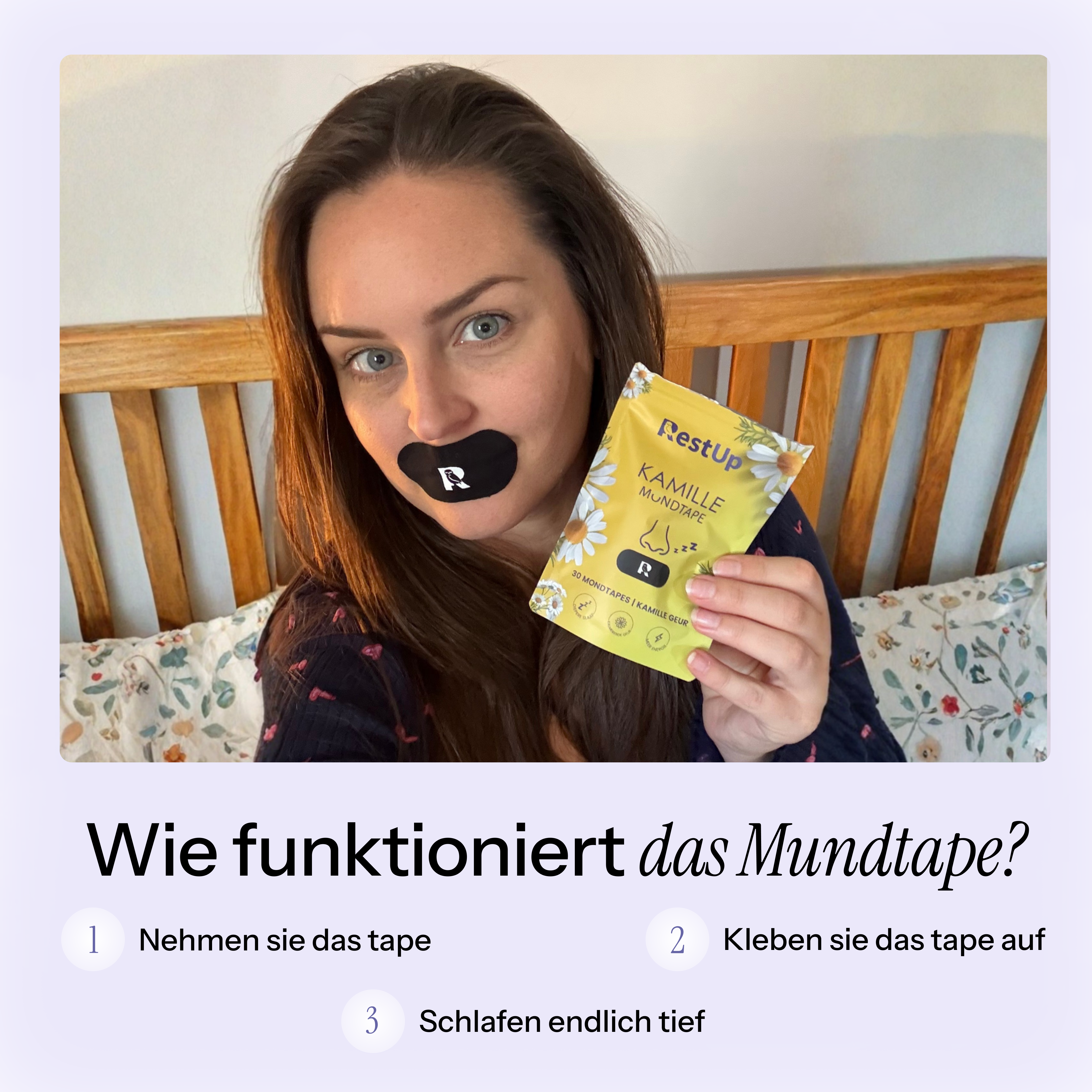 Kamille-Mundtape | Endlich durchschlafen - Natürlich und ohne Medikamente