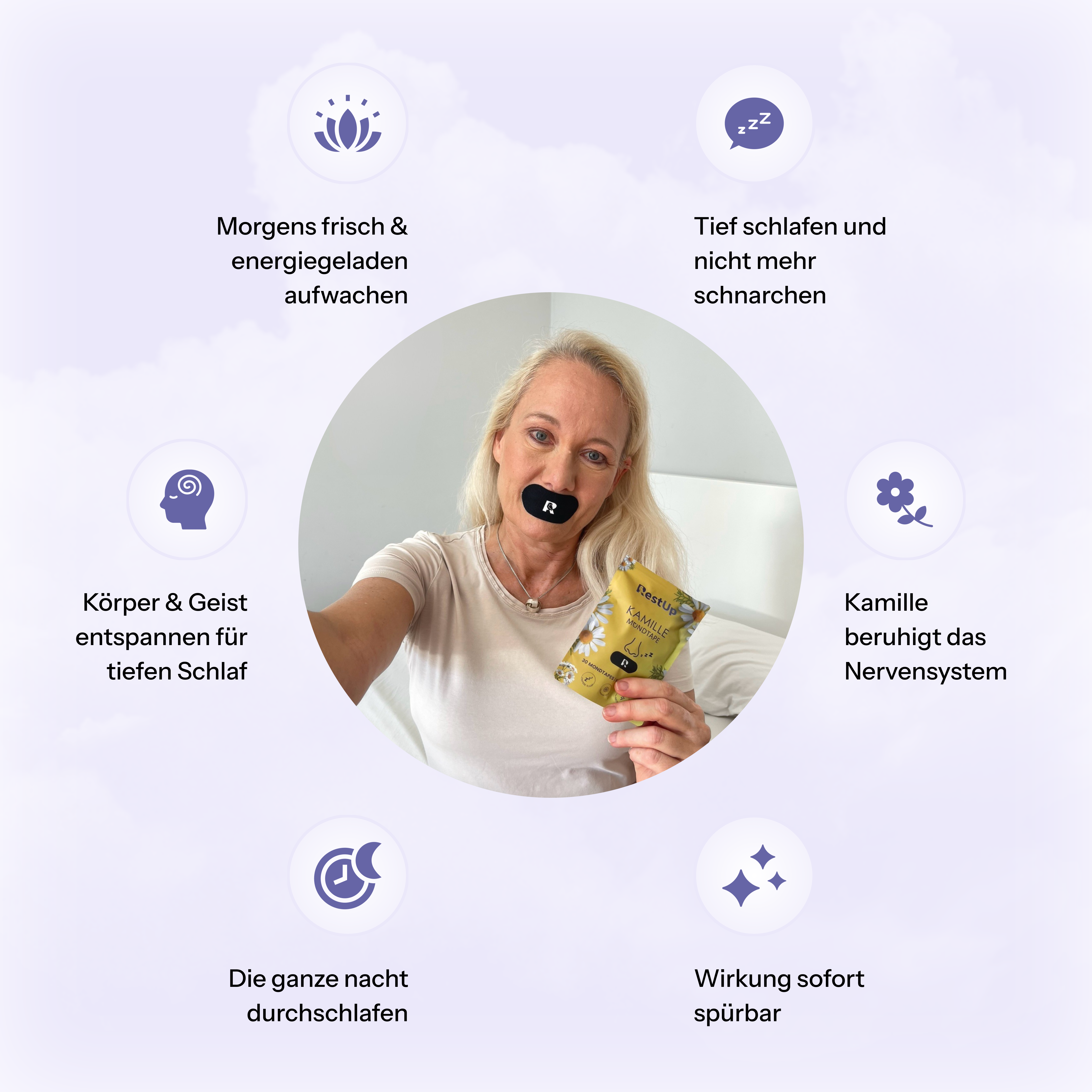 Kamille-Mundtape | Endlich durchschlafen - Natürlich und ohne Medikamente