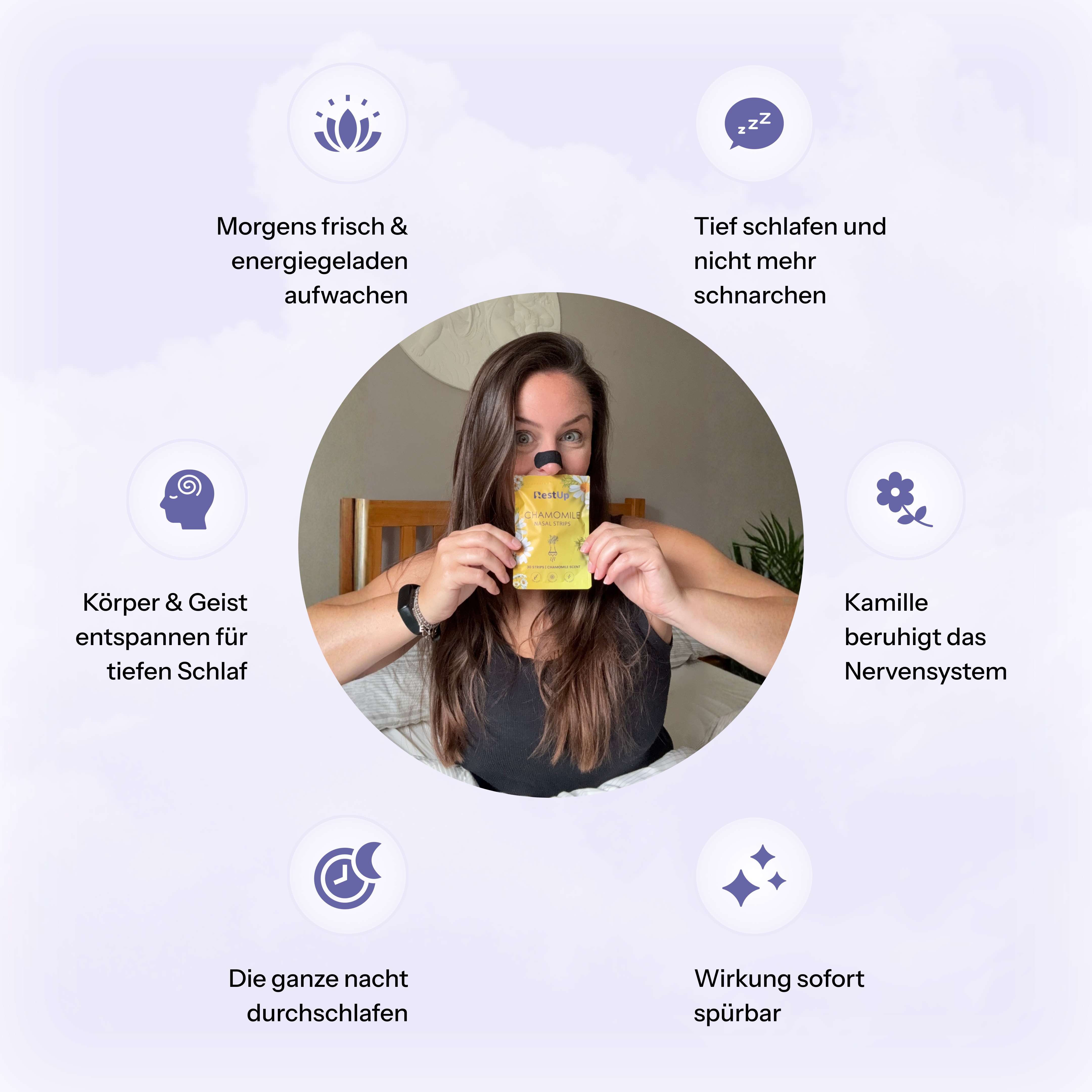 Kamille-Nasenstrips - Bundle mit Mundtape